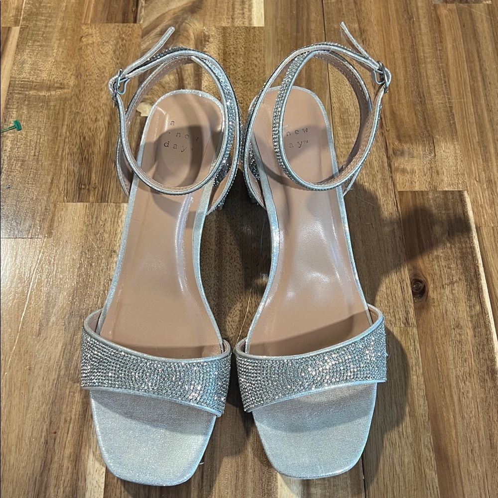 A New day Sparkle rhinestone silver heels